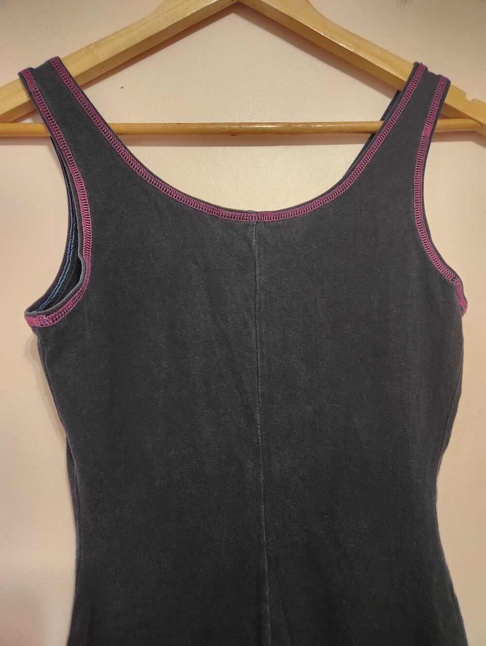 Vintage 90s Mickey & Co Neon Graphic Workout Biker Short Romper Unitard Catsuit - Picture 5 of 11